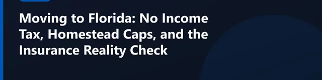 Florida state flag with relocation and tax savings theme