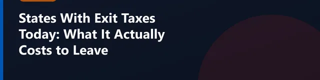 State flags with clock showing cost of leaving high-tax states