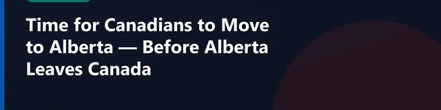 Map graphic showing Canadians relocating to Alberta before a hypothetical separation from Canada