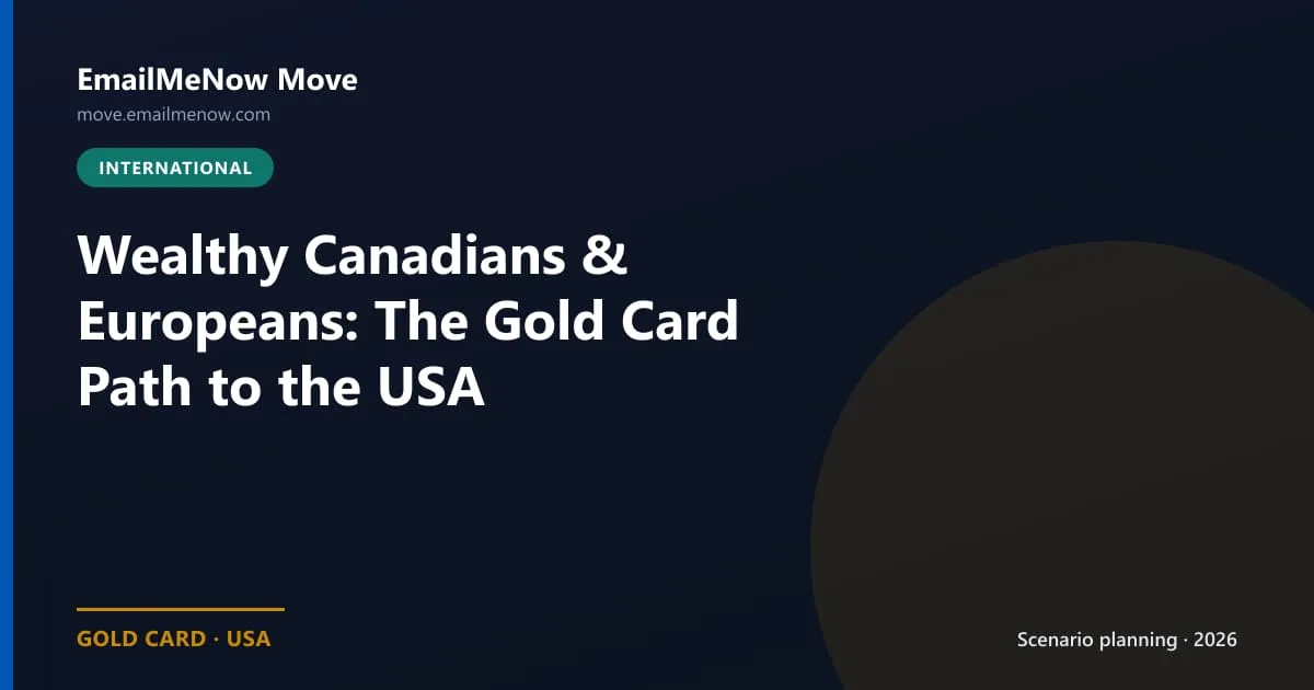 Graphic comparing Canada and EU relocation to the United States investor visa path